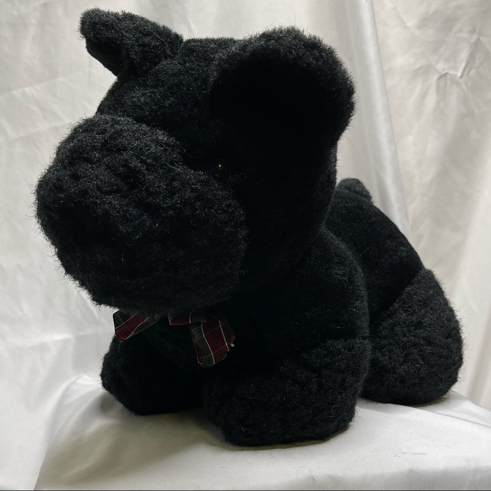 Scottish Terrier Black Plush Cuddly Stuffed Animal Toy